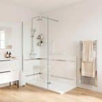 Douche à l'italienne Prima Vital Acces 1G carrelage gris vue carrée