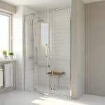 cabine douche PMR, handicapé Extens spécial niche avec paroi