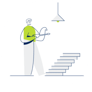 Pictogramme installateur monte escalier